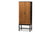 baxton studio marya mid century modern dark brown and walnut two tone solid rubberwood mdf veneered wine cabinet | Modish Furniture Store-9