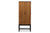 baxton studio marya mid century modern dark brown and walnut two tone solid rubberwood mdf veneered wine cabinet | Modish Furniture Store-8