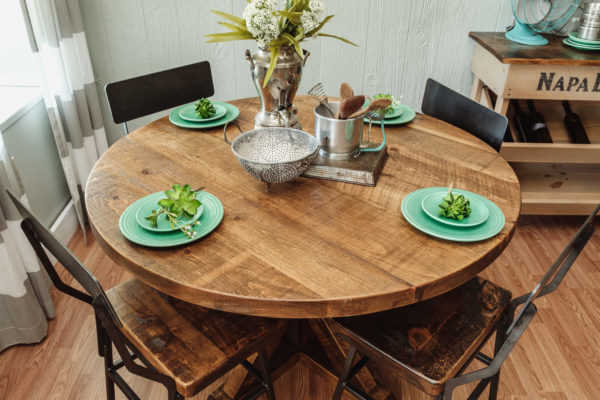 Napa East Round Farm Table - Trestle Base