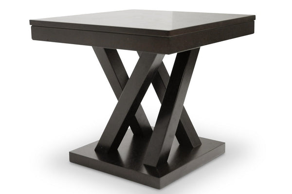 baxton studio everdon dark brown modern end table | Modish Furniture Store-3