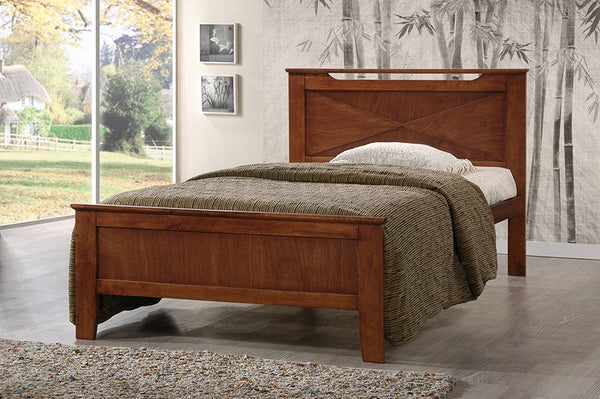 Baxton Studio Demitasse Brown Wood Contemporary Twin-Size Bed | Modishstore | Beds