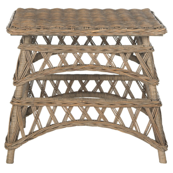 Safavieh Sora Wicker Accent Table | Accent Tables |  Modishstore  - 2