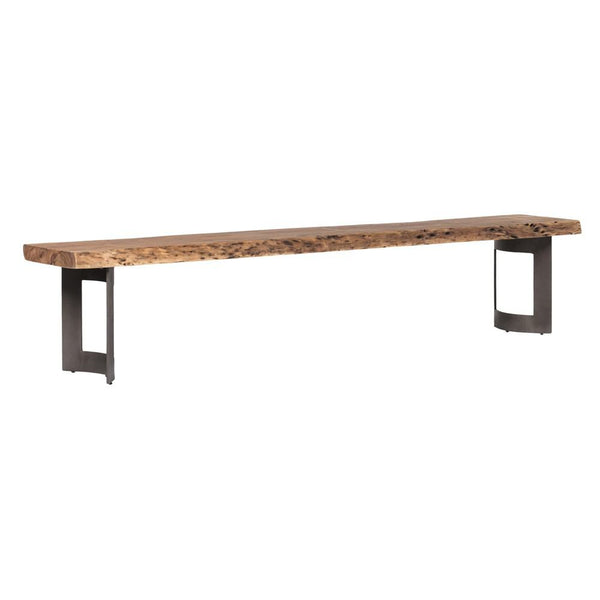 Moe's Home Collection Bent Bench Large Smoked | Modishstore | Stools & Benches