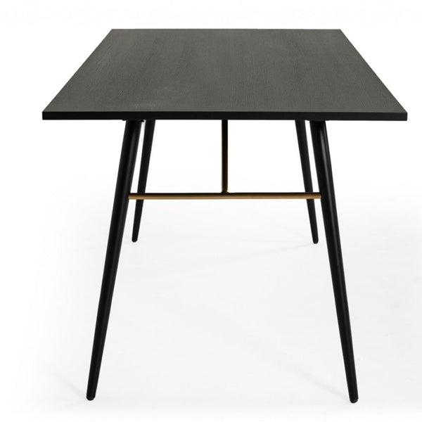 Vig Furniture Modrest Billy Modern Black Oak & Gold Dining Table | Modishstore | Dining Tables-5