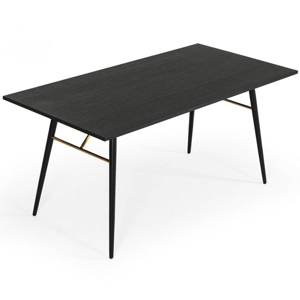 Vig Furniture Modrest Billy Modern Black Oak & Gold Dining Table | Modishstore | Dining Tables-4