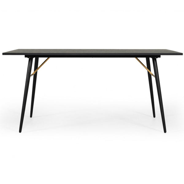 Vig Furniture Modrest Billy Modern Black Oak & Gold Dining Table | Modishstore | Dining Tables