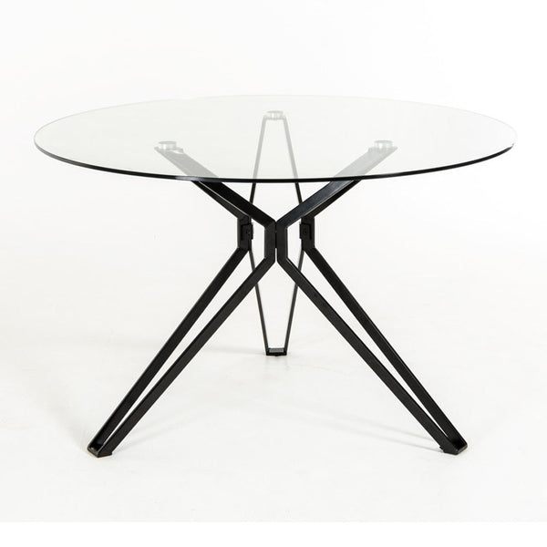 Vig Furniture Modrest Soiree Modern Glass Round Dining Table | Modishstore | Dining Tables-6