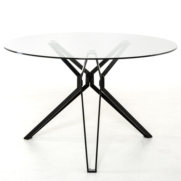 Vig Furniture Modrest Soiree Modern Glass Round Dining Table | Modishstore | Dining Tables-7