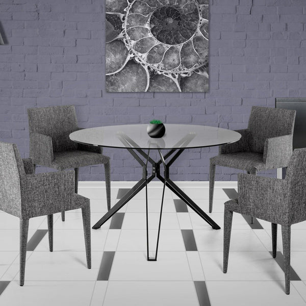 Vig Furniture Modrest Soiree Modern Glass Round Dining Table | Modishstore | Dining Tables