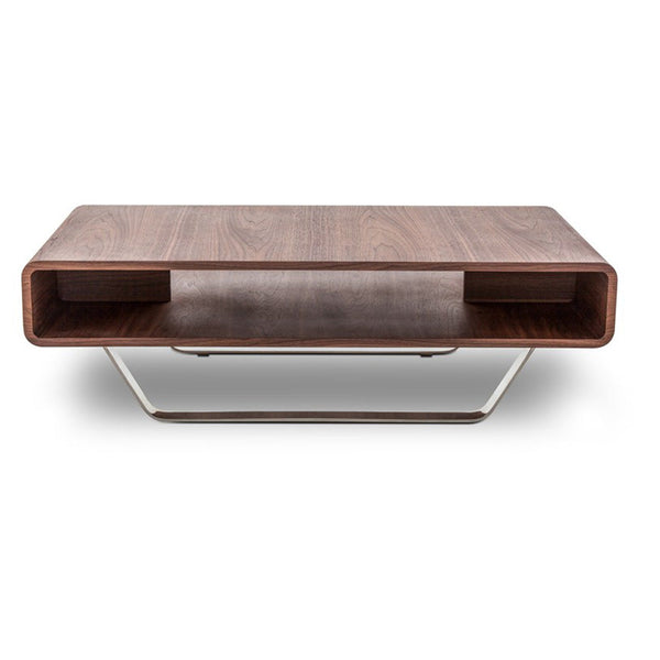 Vig Furniture Modrest Avis - Modern Walnut Matte Coffee Table | Modishstore | Coffee Tables