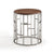 Vig Furniture Modrest Silvia Modern Walnut & Stainless Steel End Table | Modishstore | End Tables-3