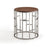 Vig Furniture Modrest Silvia Modern Walnut & Stainless Steel End Table | Modishstore | End Tables