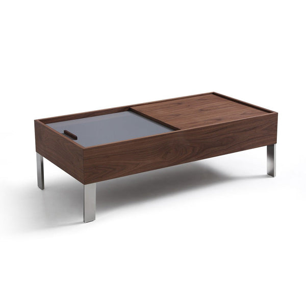 Vig Furniture Modrest Gunnar Modern Walnut & Grey Coffee Table | Modishstore | Coffee Tables