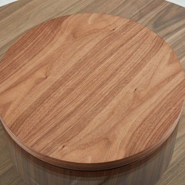 Vig Furniture Modrest Hector Modern Round Walnut Coffee Table | Modishstore | Coffee Tables-3