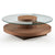 Vig Furniture Modrest Hector Modern Round Walnut Coffee Table | Modishstore | Coffee Tables