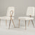 Vig Furniture Candace - Modern White Faux Fur Dining Chair (Set of 2) | Modishstore | Dining Chairs