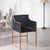 Vig Furniture Modrest Natasha Modern Black Velvet & Rosegold Dining Chair | Modishstore | Dining Chairs