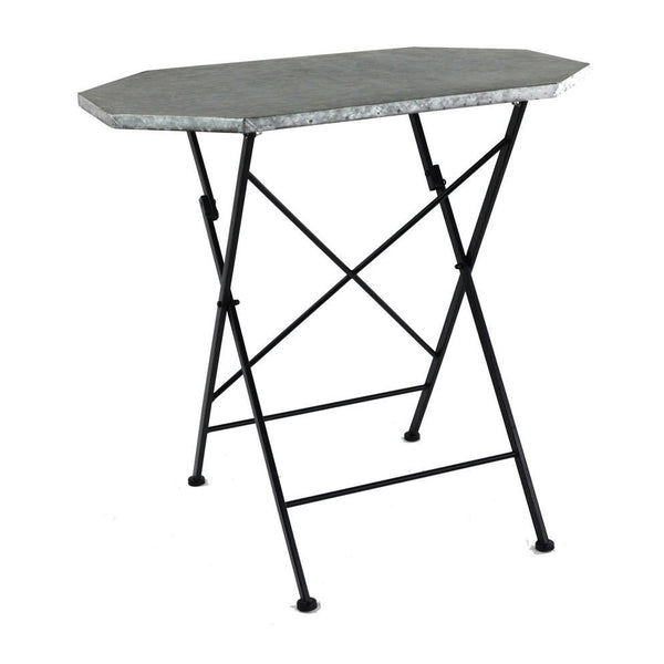 Vagabond Vintage Zinc Rectangular Folding Table | Modishstore | End Tables