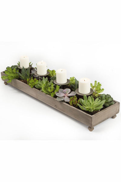 Vagabond Vintage 4 Candle Centerpiece Planter | Modishstore | Candle Holders-2