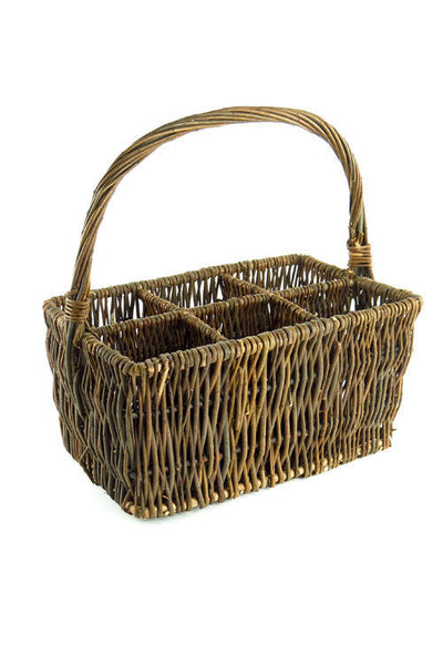 Vagabond Vintage 6-Compartment Wine Basket | Modishstore | Bins, Baskets & Buckets-3