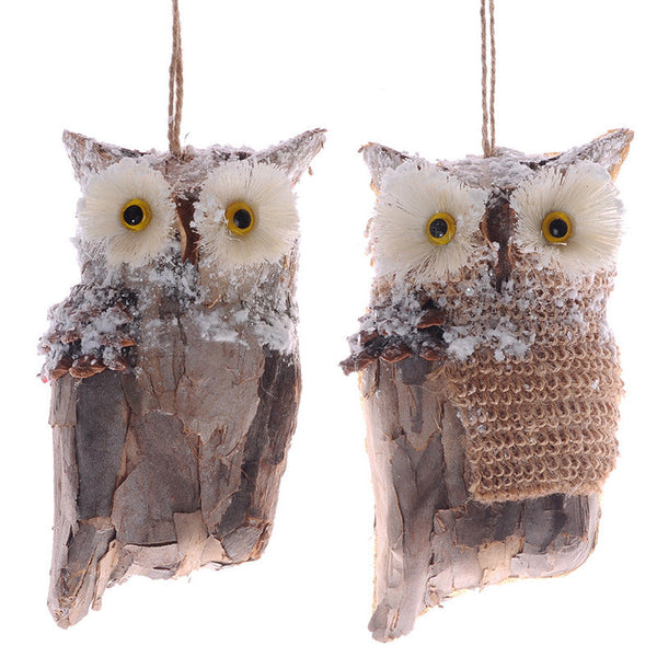 A&B Home Hanging Owl Christmas Ornaments - 2 Asst Pc/Box - Set of 12