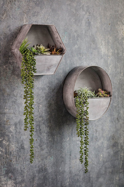 Vagabond Vintage Zinc Wall Planter | Modishstore | Planters, Troughs & Cachepots