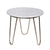 A&B Home White Top with Silver Legs End Table