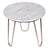 A&B Home White Top with Silver Legs End Table