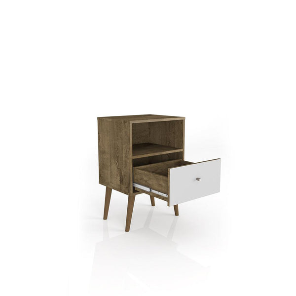 Manhattan Comfort Liberty Mid Century - Modern Nightstand 1.0 with 1 Cubby Space | Nightstands | Modishstore-25