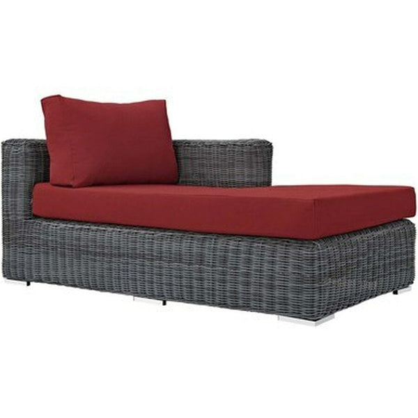 Modway Summon 5 Piece Outdoor Patio Sunbrella Sectional Set - EEI-1900 | Outdoor Sofas, Loveseats & Sectionals | Modishstore-32