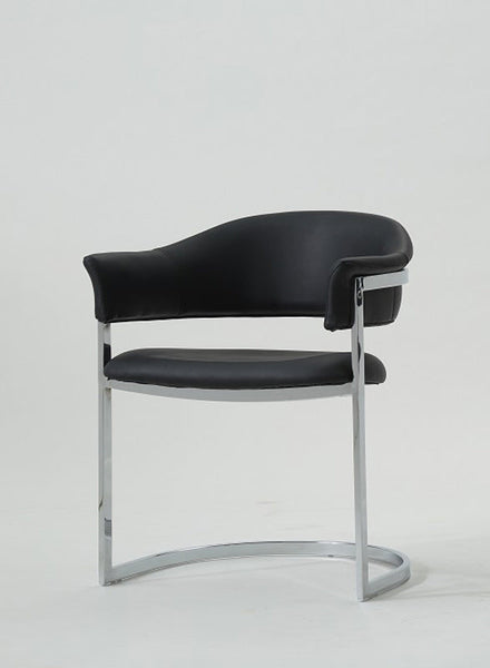 Vig Furniture Modrest Allie Contemporary Black Leatherette Dining Chair | Modishstore | Dining Chairs