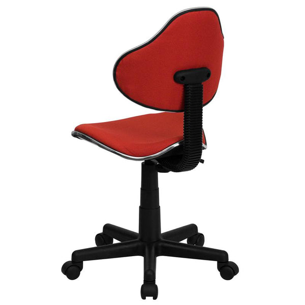 Red Fabric Swivel Ergonomic Task Office Chair By Flash Furniture | Office Chairs | Modishstore - 3