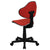 Red Fabric Swivel Ergonomic Task Office Chair By Flash Furniture | Office Chairs | Modishstore - 3