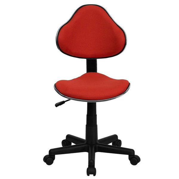 Red Fabric Swivel Ergonomic Task Office Chair By Flash Furniture | Office Chairs | Modishstore - 4