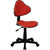 Red Fabric Swivel Ergonomic Task Office Chair By Flash Furniture | Office Chairs | Modishstore