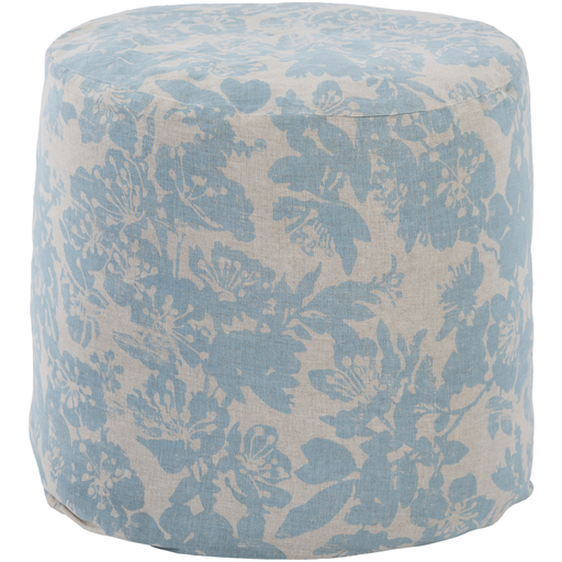 Surya Clara Cube Pouf - Floral - CAPF-001 | Poufs | Modishstore