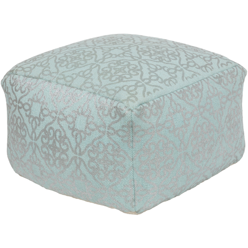 Surya Cecily Cube Pouf - Medallions and Damask - CEPF-3001 | Poufs | Modishstore