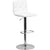 Contemporary Button Tufted White Vinyl Adjustable Height Barstool With Chrome Base By Flash Furniture | Bar Stools | Modishstore