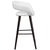 Brynn Series 29'' High Contemporary Cappuccino Wood Barstool In White Vinyl By Flash Furniture | Bar Stools | Modishstore - 2