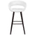 Brynn Series 29'' High Contemporary Cappuccino Wood Barstool In White Vinyl By Flash Furniture | Bar Stools | Modishstore - 4