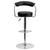 Contemporary Black Vinyl Adjustable Height Barstool With Arms And Chrome Base By Flash Furniture | Bar Stools | Modishstore - 4