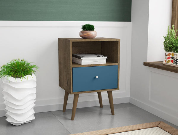 Manhattan Comfort Liberty Mid Century - Modern Nightstand 1.0 with 1 Cubby Space | Nightstands | Modishstore-22