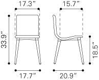 Zuo Jericho Dining Chair - Set Of 2