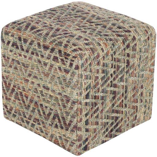 Surya Dahlia Cube Pouf - Textural - DHPF-003 | Poufs | Modishstore