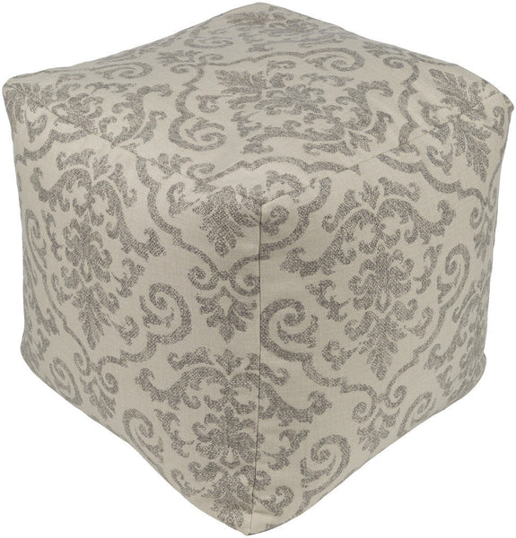 Surya Damara Pouf  - Medallions and Damas - DMPF-001 | Poufs | Modishstore