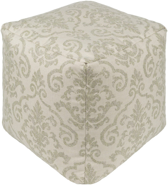 Surya Damara Pouf  - Medallions and Damas - DMPF-001 | Poufs | Modishstore-4