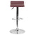 Contemporary Burgundy Vinyl Adjustable Height Barstool With Solid Wave Seat And Chrome Base By Flash Furniture | Bar Stools | Modishstore - 4