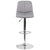 Contemporary Gray Vinyl Adjustable Height Barstool With Embellished Stitch Design And Chrome Base By Flash Furniture | Bar Stools | Modishstore - 4