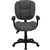 Mid-Back Gray Fabric Multifunction Swivel Ergonomic Task Office Chair With Pillow Top Cushioning And Arms By Flash Furniture | Office Chairs | Modishstore - 4