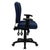 Mid-Back Navy Blue Fabric Multifunction Swivel Ergonomic Task Office Chair With Pillow Top Cushioning And Arms By Flash Furniture | Office Chairs | Modishstore - 2